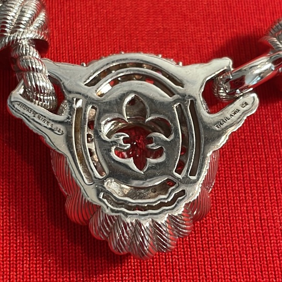 STUNNING JUDITH RIPKA STERLING SILVER STATEMENT NECKLACE (18”) - Picture 4 of 9